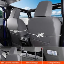 Load image into Gallery viewer, 2013-2017 JK 2/4 Door Jeep Wrangler Custom Fit Premium Faux Leather Car Seat Covers