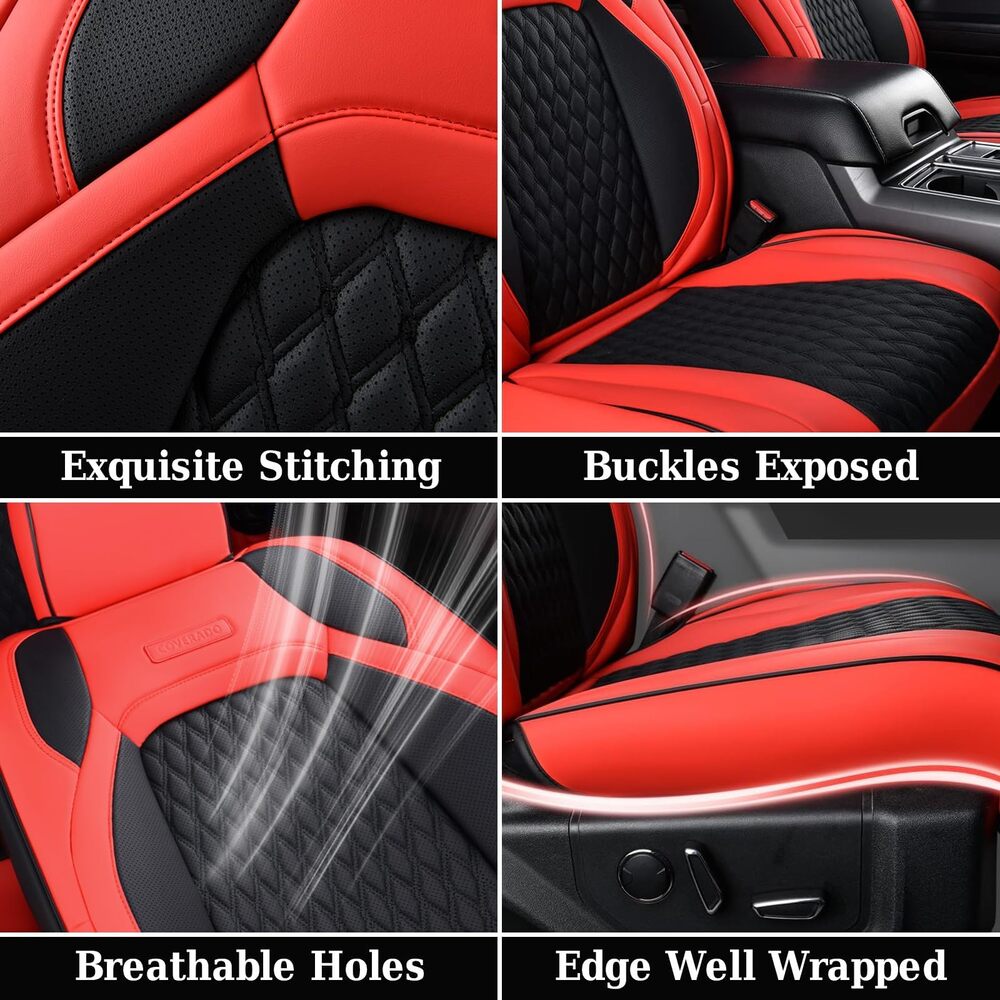 2013-2017 JK 2/4 Door Jeep Wrangler Custom Fit Premium Faux Leather Car Seat Covers