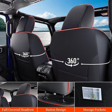 Load image into Gallery viewer, 2013-2017 JK 2/4 Door Jeep Wrangler Custom Fit Premium Faux Leather Car Seat Covers