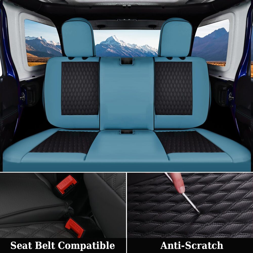 2013-2017 JK 2/4 Door Jeep Wrangler Custom Fit Premium Faux Leather Car Seat Covers