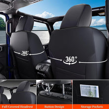 Load image into Gallery viewer, 2013-2017 JK 2/4 Door Jeep Wrangler Custom Fit Premium Faux Leather Car Seat Covers