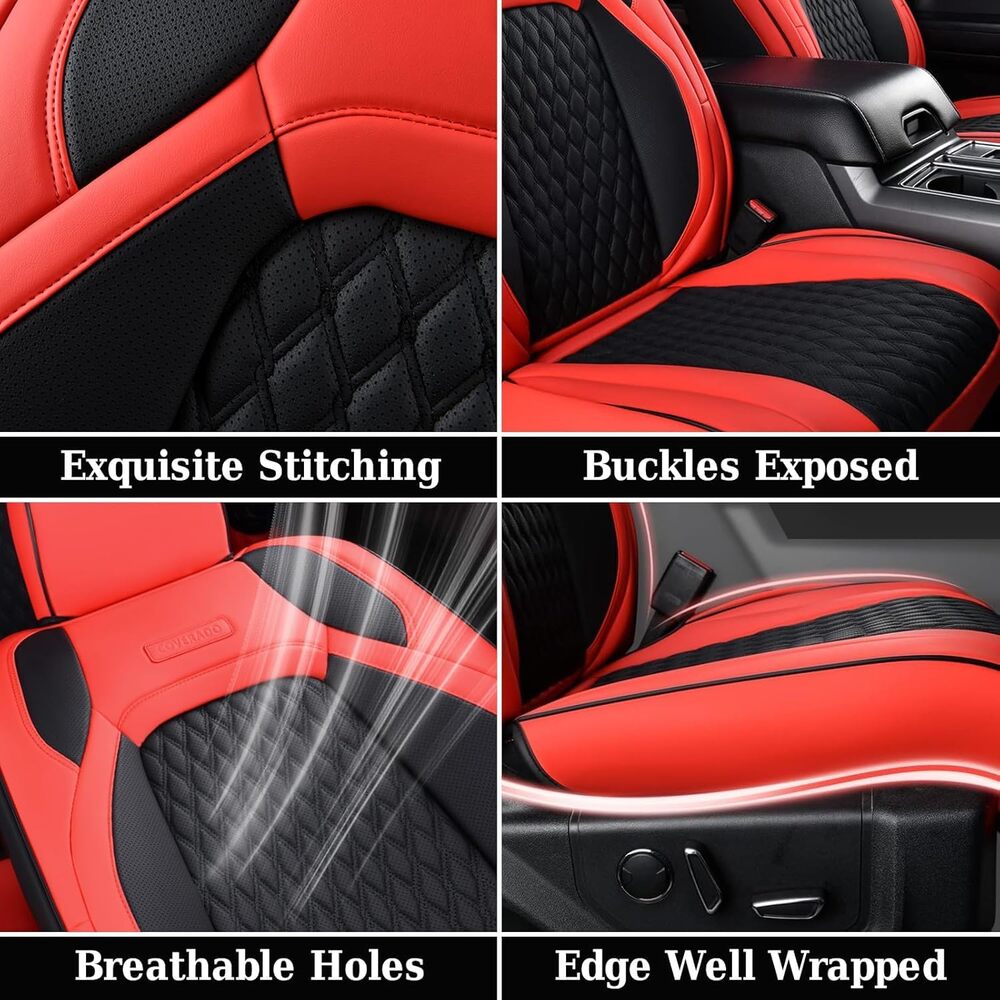 2013-2017 JK 2/4 Door Jeep Wrangler Custom Fit Premium Faux Leather Car Seat Covers