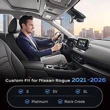 Load image into Gallery viewer, Fit Nissan Rogue 2021-2026 S/SV/SL Platinum Rock Creek Upgrade Full Wrap Premium Faux Leather Custom Car Seat Covers