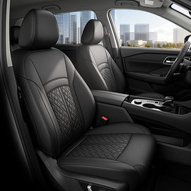 Fit Nissan Rogue 2021-2026 S/SV/SL Platinum Rock Creek Upgrade Full Wrap Premium Faux Leather Custom Car Seat Covers