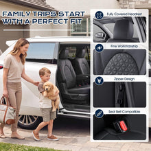 Load image into Gallery viewer, Fit 2014-2026 Toyota Highlander Full Set Full Coverage Custom Car Seat Covers Luxury Faux Leather Seat Protector