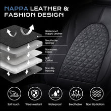 Load image into Gallery viewer, Fit 2014-2026 Toyota Highlander Full Set Full Coverage Custom Car Seat Covers Luxury Faux Leather Seat Protector