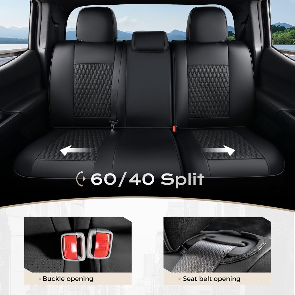 Toyota Tacoma Custom Faux Leather Car Seat Covers | Fit 2nd Gen Tacoma 2005-2015