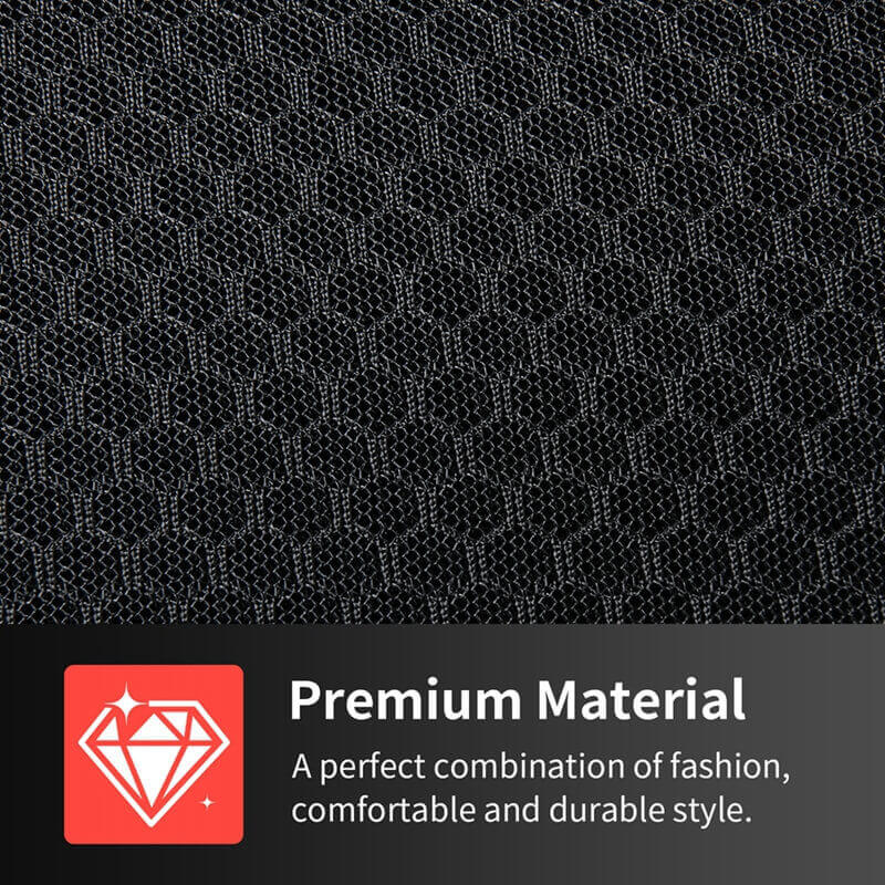 Coverado 5 Seats PVC Seat Covers Full Set Faux Leather & Fabric Seat Protectors Universal Fit