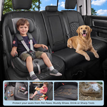 Load image into Gallery viewer, RAM 1500 2011-2018 Crew Cab &amp; 2019-2024 Classic (Big Horn/Lone Star) Upgraded Full Coverage Premium Faux Leather Custom Car Seat Covers