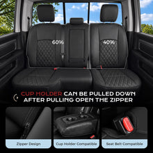 Load image into Gallery viewer, RAM 1500 2011-2018 Crew Cab &amp; 2019-2024 Classic (Big Horn/Lone Star) Upgraded Full Coverage Premium Faux Leather Custom Car Seat Covers