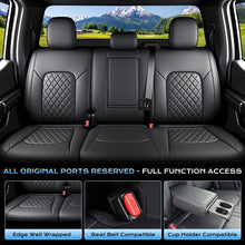 Load image into Gallery viewer, Ford F-150 2021-2025 SuperDuty Limited/King Ranch/Lariat/Platinum Upgraded Full Coverage Premium Faux Leather Custom Car Seat Covers（with rear armrest)