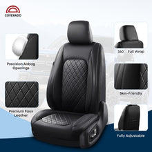 Load image into Gallery viewer, Ford F-150 2021-2025 SuperDuty Limited/King Ranch/Lariat/Platinum Upgraded Full Coverage Premium Faux Leather Custom Car Seat Covers（with rear armrest)