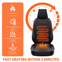 Load image into Gallery viewer, Heated Car Seat Cushion Warmer Seat Heater Universal Fast Heating Pads Driver Passenger for Cold Winter Days Fit all Vehicles