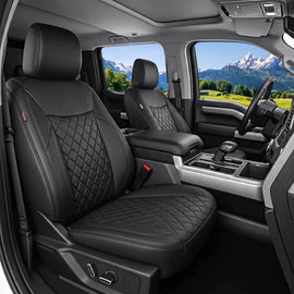 Ford F‑150 2021‑2025 SuperCrew XL STX XLT Lariat Upgraded Full Coverage Premium Faux Leather Custom Car Seat Covers