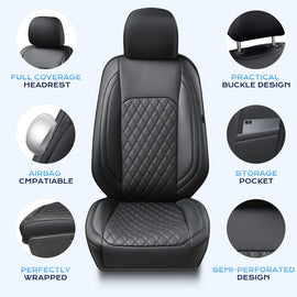 Ford F‑150 2015‑2020 XL XLT Lariat  & 2017‑2022 F250 F350 XL XLT Lariat SuperCrew, 40/60 Split Full Coverage Custom Car Seat Covers(no rear armrest)