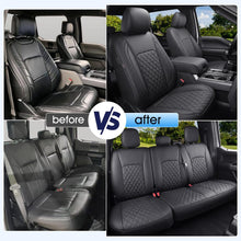 Load image into Gallery viewer, Ford F‑150 2015‑2020 XL XLT Lariat  &amp; 2017‑2022 F250 F350 XL XLT Lariat SuperCrew, 40/60 Split Full Coverage Custom Car Seat Covers(no rear armrest)