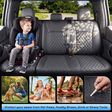 Load image into Gallery viewer, Ford F‑150 2015‑2020 XL XLT Lariat  &amp; 2017‑2022 F250 F350 XL XLT Lariat SuperCrew, 40/60 Split Full Coverage Custom Car Seat Covers(no rear armrest)