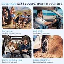 Load image into Gallery viewer, Ford F‑150 2015‑2020 XL XLT Lariat  &amp; 2017‑2022 F250 F350 XL XLT Lariat SuperCrew, 40/60 Split Full Coverage Custom Car Seat Covers(no rear armrest)