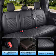 Load image into Gallery viewer, Ford F‑150 2015‑2020 XL XLT Lariat  &amp; 2017‑2022 F250 F350 XL XLT Lariat SuperCrew, 40/60 Split Full Coverage Custom Car Seat Covers(no rear armrest)