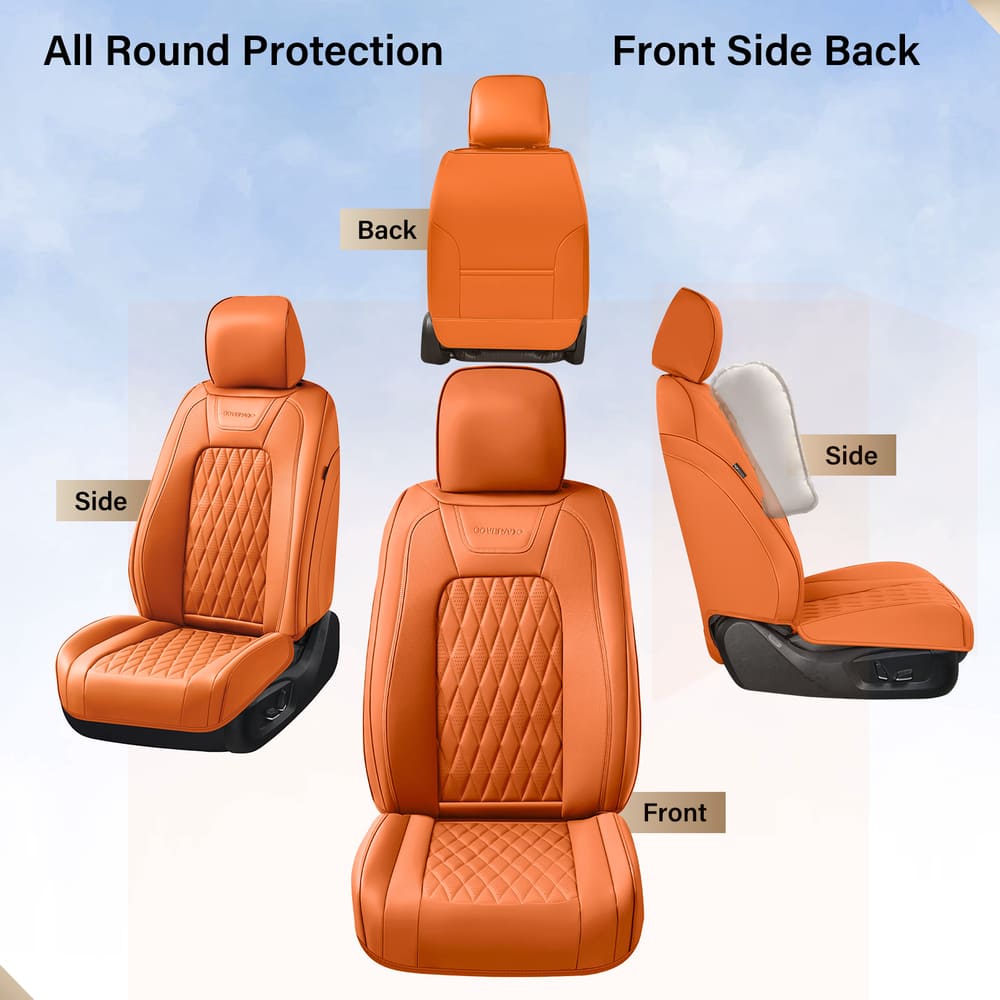 Ford F150 2015-2026 & F250 F350 F450 2017-2026 Custom Premium Faux Leather Car Seat Covers