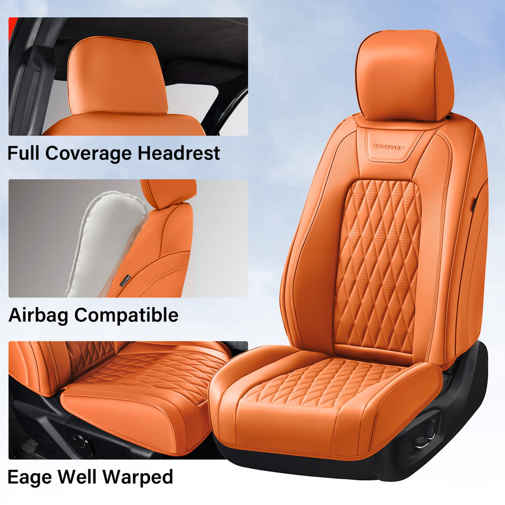 Ford F150 2015-2026 & F250 F350 F450 2017-2026 Custom Premium Faux Leather Car Seat Covers