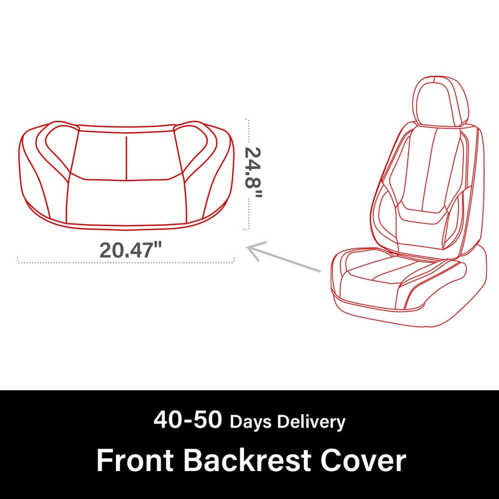 Coverado Headrest Cover/ Front Backrest/ Front Bottom Seat Individual Dedicated Separate Parts (Select 40-50 Days Delivery)