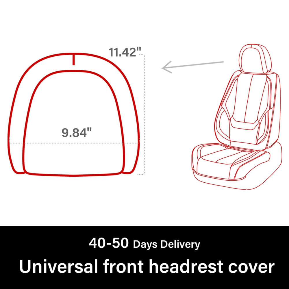 Coverado Headrest Cover/ Front Backrest/ Front Bottom Seat Individual Dedicated Separate Parts (Select 40-50 Days Delivery)