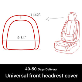 Coverado Headrest Cover/ Front Backrest/ Front Bottom Seat Individual Dedicated Separate Parts (Select 40-50 Days Delivery)