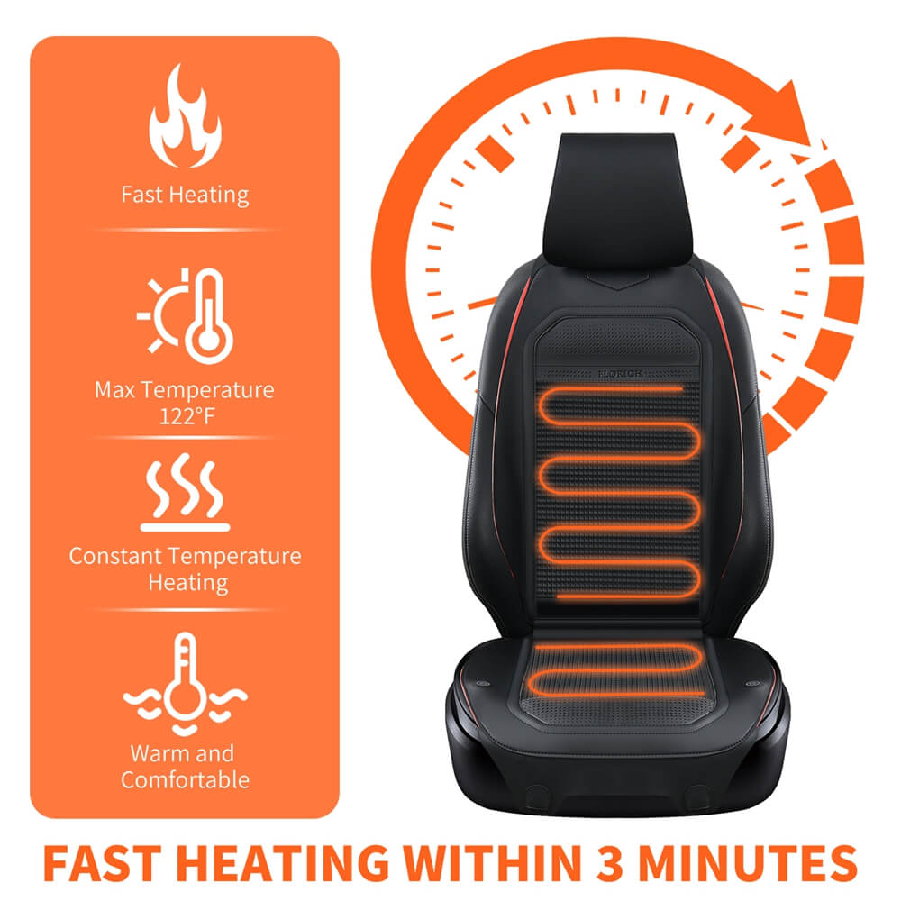 Warmer Seat Heater Heated Car Seat Cushion Fast Heating Pads Driver Passenger for Cold Winter Days for all Vehicles