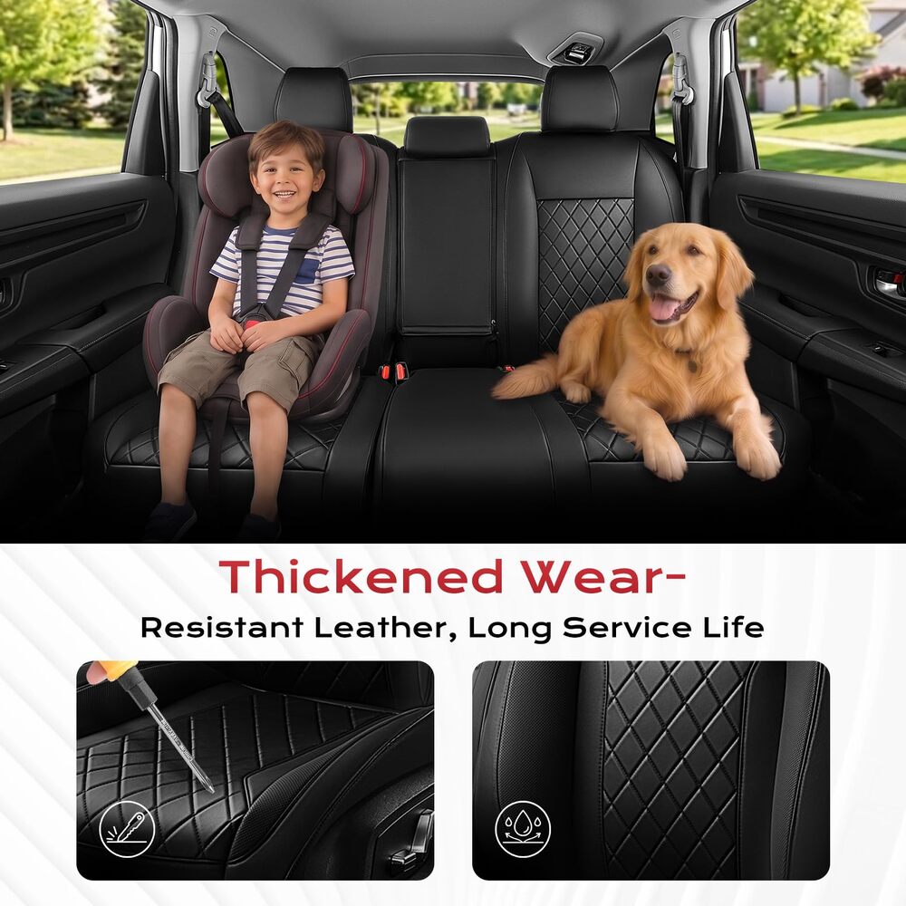 Honda Accord 2018‑2022 EX/EX‑L/Touring/Sport/Hybrid Custom Full Coverage Premium Faux Leather Car Seat Covers