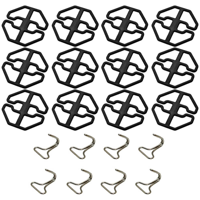 Coverado Seat Covers Installation Accessories 20Pcs Includes 12 Plastic Chucks & 8 Metal Hooks Replacements Accessories Buckle