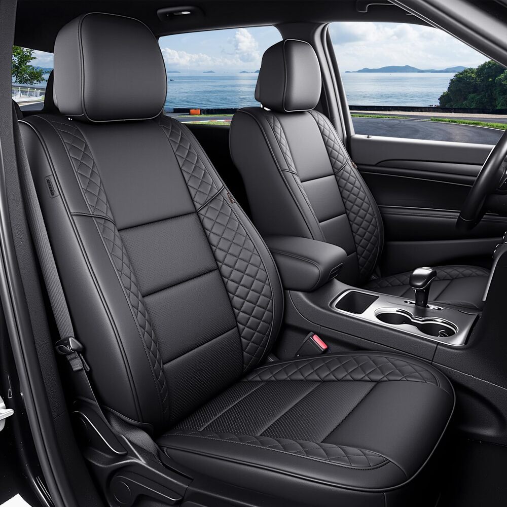 Jeep Grand Cherokee Custom Premium Faux Leather Seat Covers 2011-2021 Full Coverage Seat Protectors