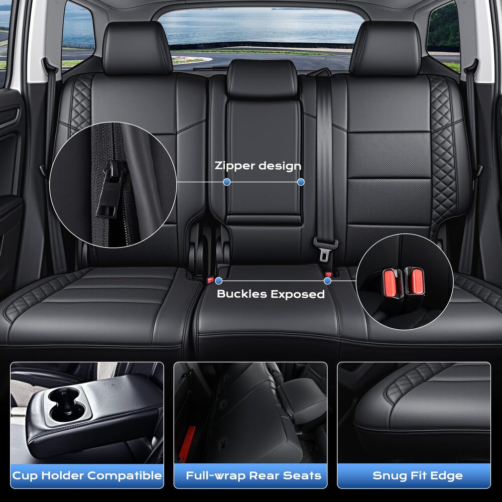 Jeep Grand Cherokee Custom Premium Faux Leather Seat Covers 2011-2021 Full Coverage Seat Protectors