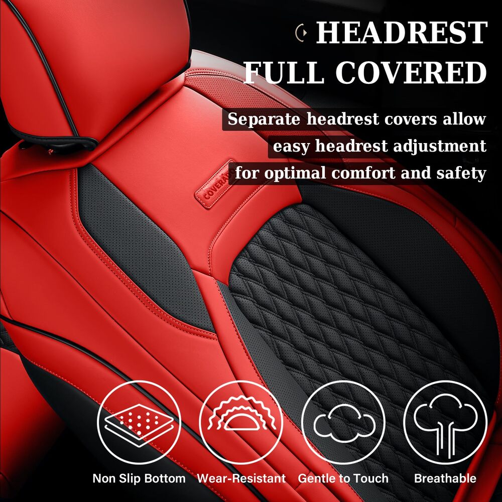 2013-2017 JK 2/4 Door Jeep Wrangler Custom Fit Premium Faux Leather Car Seat Covers