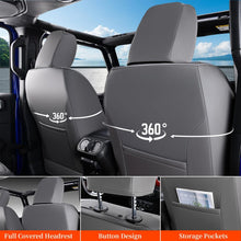 Load image into Gallery viewer, 2013-2017 JK 2/4 Door Jeep Wrangler Custom Fit Premium Faux Leather Car Seat Covers