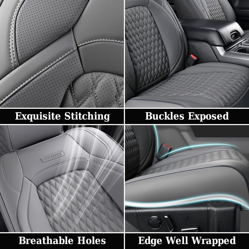 2013-2017 JK 2/4 Door Jeep Wrangler Custom Fit Premium Faux Leather Car Seat Covers