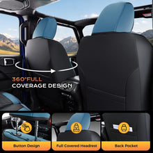 Load image into Gallery viewer, Jeep Wrangler 2018-2026 JL 4 Door Custom Full Coverage Fit Premium Faux Leather Car Seat Covers