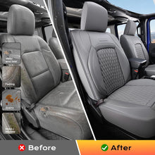 Load image into Gallery viewer, Jeep Wrangler 2018-2026 JL 4 Door Custom Full Coverage Fit Premium Faux Leather Car Seat Covers