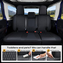 Load image into Gallery viewer, Jeep Wrangler 2018-2026 JL 4 Door Custom Full Coverage Fit Premium Faux Leather Car Seat Covers