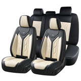 Coverado Quality Leatherette Front and Back Car Seat Covers Universal Fit Seat Protectors
