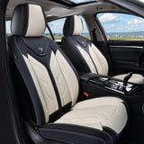 Coverado 2 Seats Front Leather Car Seat Covers Water Resistant Fashionable Auto Seat Protectors Universal Fit
