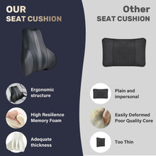 Load image into Gallery viewer, 50% OFF🔥🔥 Coverado Leather Lumbar Support Pillow for Office Chair Cars Sofa with Detachable Memory Foam