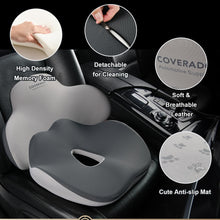 Load image into Gallery viewer, Coverado Foam Seat Cushion / Lumbar Support Pillow for Car, Office Chair, Sofa