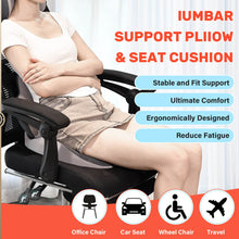 Load image into Gallery viewer, Coverado Foam Seat Cushion / Lumbar Support Pillow for Car, Office Chair, Sofa