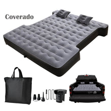 Load image into Gallery viewer, Coverado Truck Bed Air Mattress for 5.5-5.8ft Short Truck Beds, Thickened Flocking Surface Leakproof Truck Bed Mattress with Pump, Pillows, Portable Truck Air Mattress for Truck Tent Camping