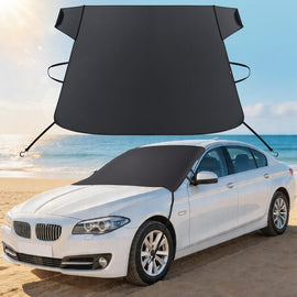 Coverado Car Sun Shade Windshield Cover 600D Oxford Fabric with 5 Layers Protection Heavy Duty Medium Size (67 x 47 inches)