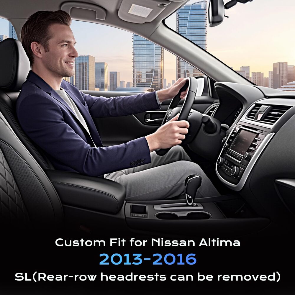 Fit Nissan Altima 2013-2016 SL Upgrade Full Wrap Premium Faux Leather Custom Car Seat Covers
