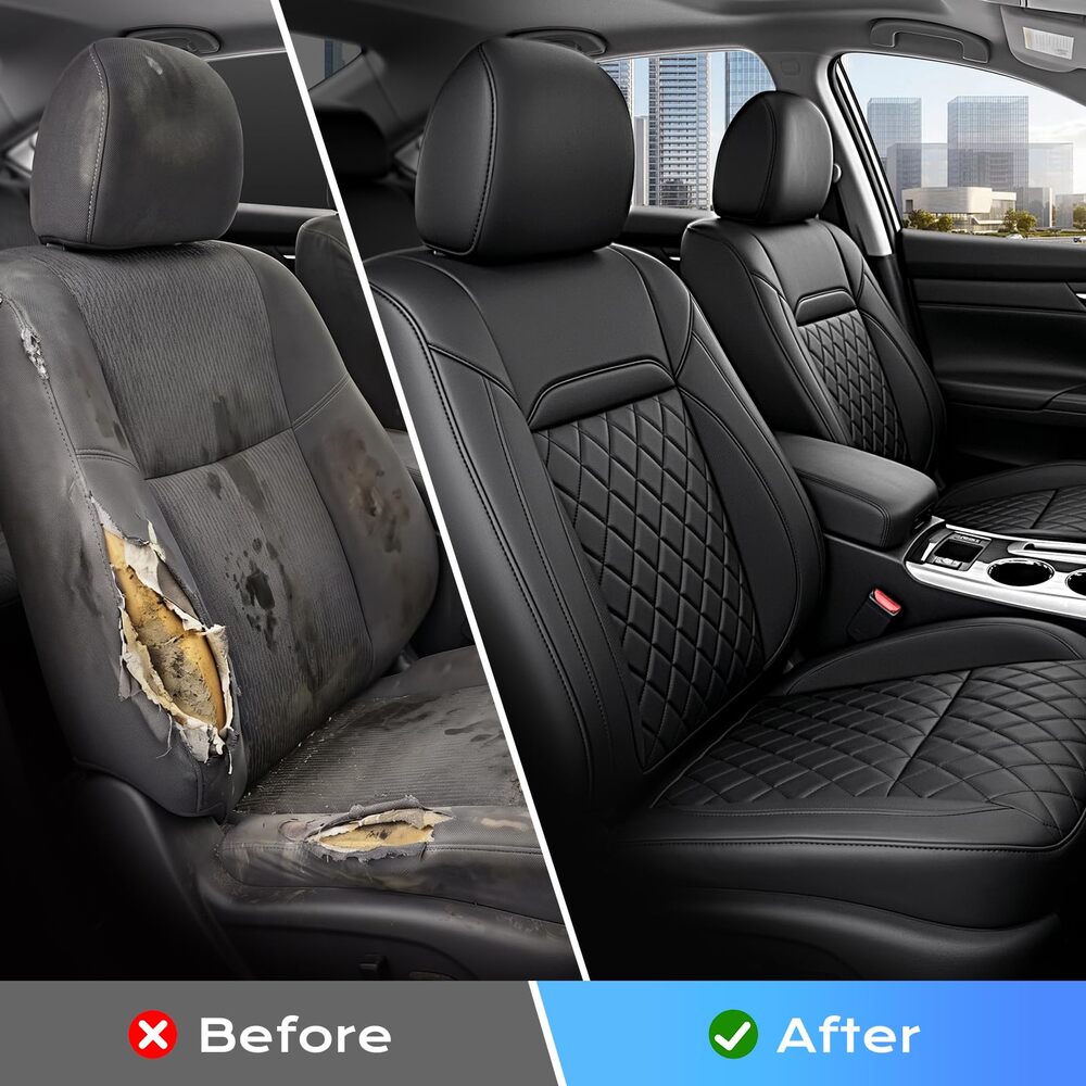 Fit Nissan Altima 2013-2016 SL Upgrade Full Wrap Premium Faux Leather Custom Car Seat Covers