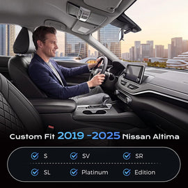 Fit Nissan Altima 2019-2025 S SV SR SL Platinum Edition ONE Upgrade Full Wrap Premium Faux Leather Custom Car Seat Covers