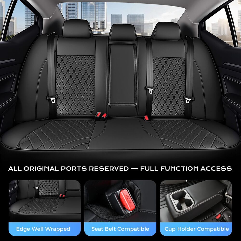 Fit Nissan Altima 2019-2025 S SV SR SL Platinum Edition ONE Upgrade Full Wrap Premium Faux Leather Custom Car Seat Covers